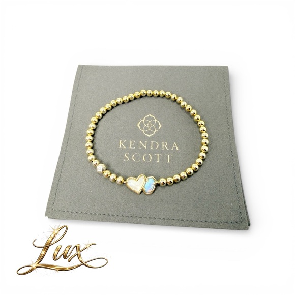 Kendra Scott Ari Heart Emilie Bracelet in Mother of Pearl/Kyocera Opal - Picture 2 of 6